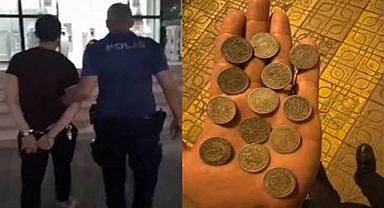 Durdurulan Şahsın Üzerinde Osmanlı Parası Çıktı
