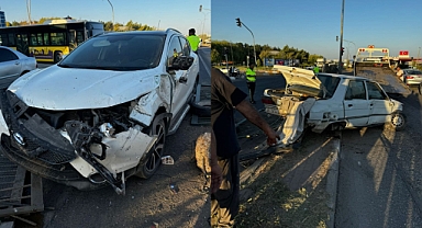 Urfa'da Feci Kaza! Bariyeri Aşıp Arabaya Çarptı