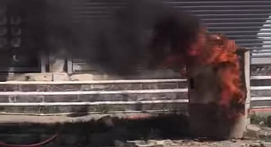 Urfa’da Elektrik Panosu Cayır Cayır Yandı!