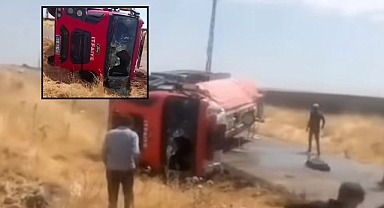 Urfa’da Yangına Giden İtfaiye Aracı Kaza Yaptı! Yaralılar var
