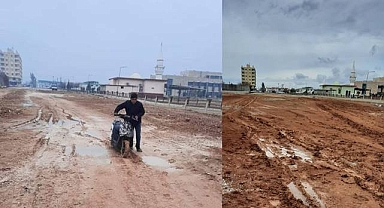 Akçakale’de Çamurlu Yolları Aşmak İçin Dağcı Olmak Gerekiyor