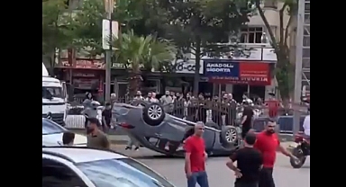 Şanlıurfa Haliliye’de Kontrolden Çıkan Araç Takla Attı!