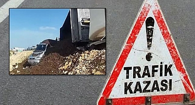 Şanlıurfa’da Trafik Kazası Tır Otomobilin Üzerine Devrildi!