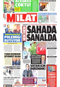 Milat Gazetesi Gazete Manşeti